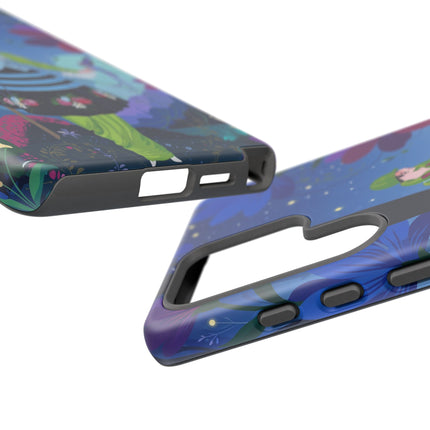 🌸🐦 The Lady Of The Midnight Bird Garden Phone Case – Art Deco Floral Fantasy