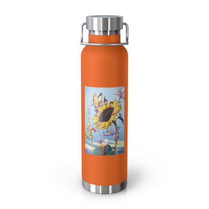 Sunflower Fairies by Margaret Tarrant Copper Vacuum Insulated Bottle, 22 oz