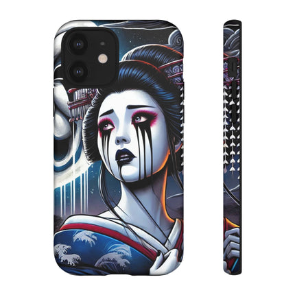 Geisha’s Black Ink Tears Phone Cases