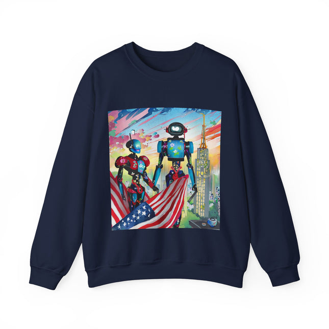 High Fashion Cyberpunk CIA Robots Unisex Heavy Blend™ Crewneck Sweatshirt