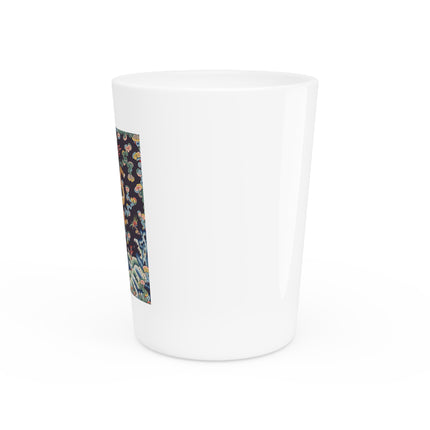 Rank Badge with Dragon with Deer Hooves Ceramic Shot Glass