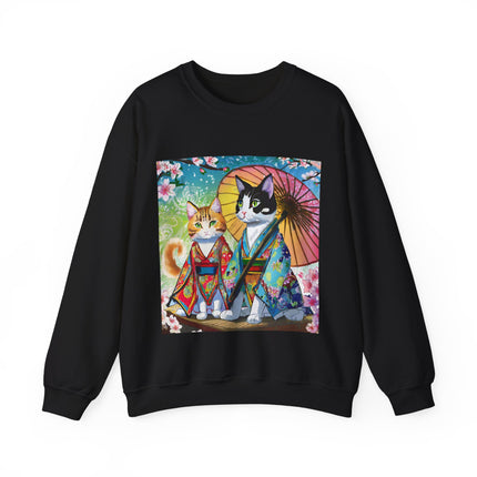Kimono Kitties Unisex Heavy Blend™ Crewneck Sweatshirt
