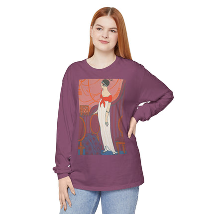 L’Entracte by Georges Lepape Garment-dyed Long Sleeve T-Shirt