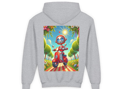 The Traveling Robot Youth Heavy Blend Hooded Sweatshirt