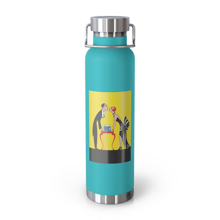 A Moment of Elegance: A Passionate Embrace Amidst Golden Splendor Copper Vacuum Insulated Bottle, 22oz