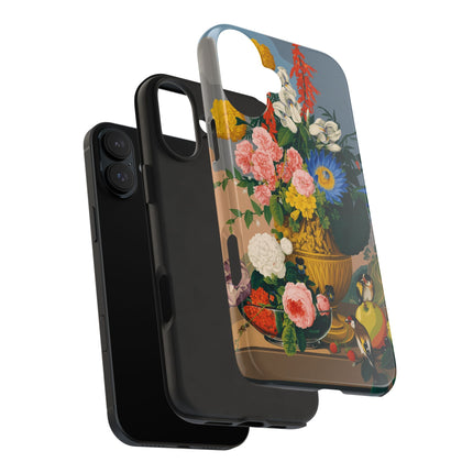 🌺🐦 The Garden Of Golden Birds Phone Case – Art Deco Floral Elegance