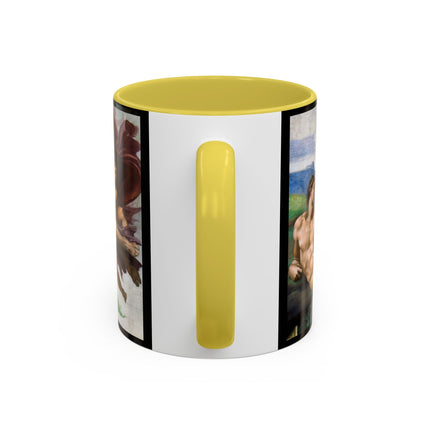 The Creation of Adam by Michelangelo Buonarroti Colorful Mugs (11oz, 15oz)