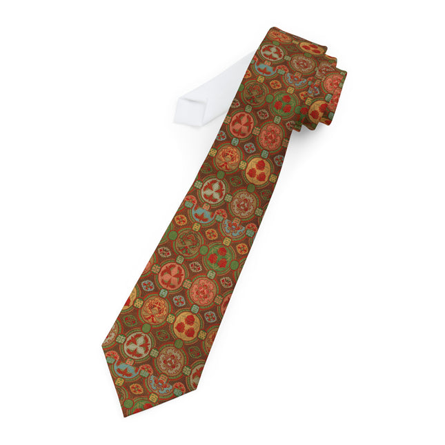 Japanese Fan Pattern by G.A. Audsley Necktie