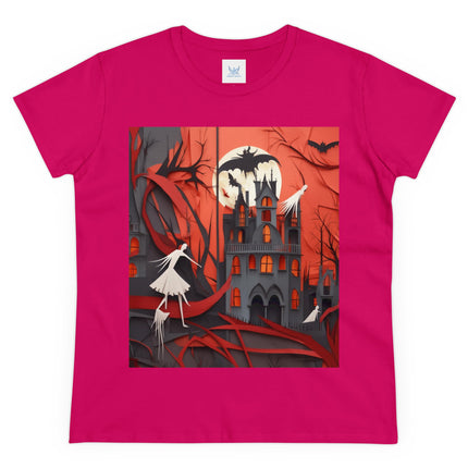Halloween Night Scene Women's Midweight Cotton Tee