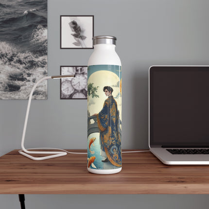 Moonlit Bridge Gentleman Slim Water Bottle 20oz – Imperial Serenity & Moonlit Harmony