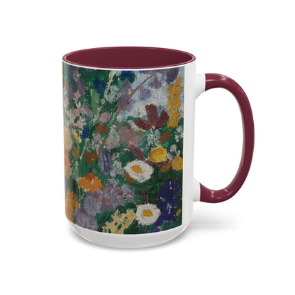 Flowers on the Mountain by August Babberger Colorful Mugs (11oz, 15oz)