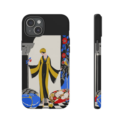 Art Deco Flapper in Yellow Robe Phone Case – Elegant Glamour & Exotic Charm