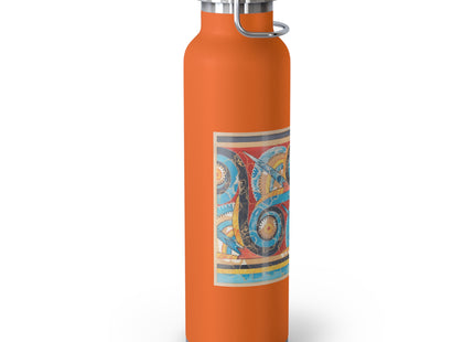 Reproduction of S-Spiral Frieze by Emile Gilliéron Copper Vacuum Insulated Bottle, 22oz