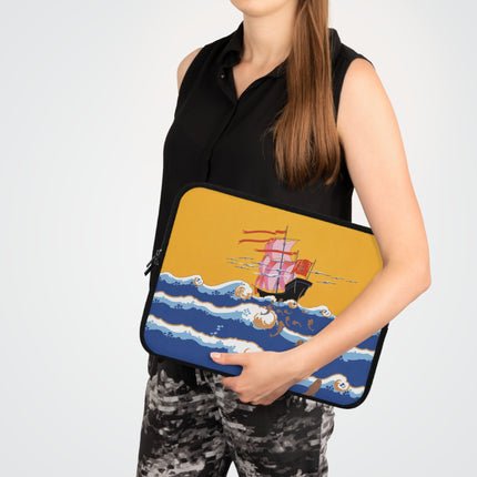 Golden Seas and Whimsical Dreams Laptop Sleeve
