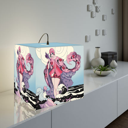 Goddess of the Swirling Sea Light Cube Lamp