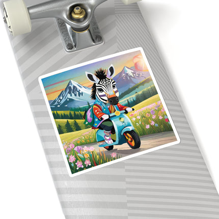 Stripes on Wheels Kiss-Cut Stickers (4 Sizes)