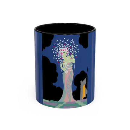 Butterfly Enchantress Colorful Mugs – Ethereal Art Deco Magic & Transformation