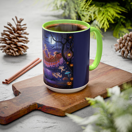 🌙🎃 Moonlit Mischief In The Pumpkin Grove Colorful Mug – Whimsical Halloween Fantasy