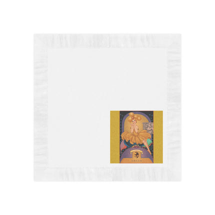 November & Topaz Zodiac White Coined Napkins