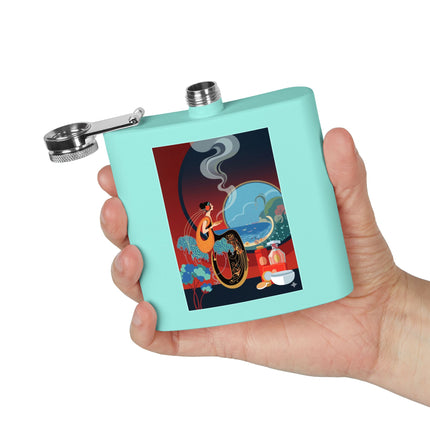 Golden Day Serenade Stainless Steel Flask – Elegant Harmony & Sunlit Grace