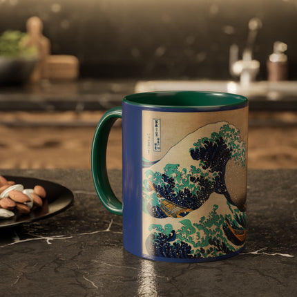 The Great Wave off Kanagawa by Katsushika Hokusai Colorful Mugs (11oz, 15oz)