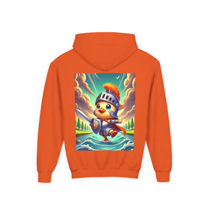 Valiant Duck Youth Hooded Sweatshirt – Courage, Adventure & Playful Heroism