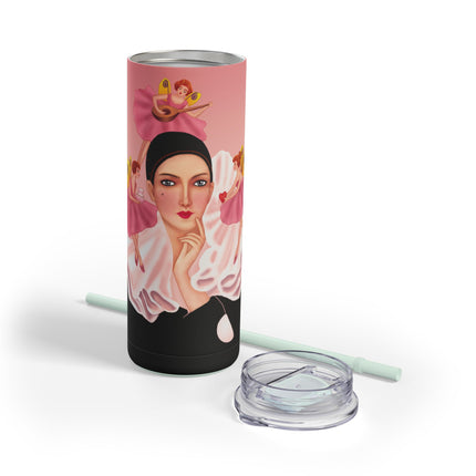 Pierrot & Fairies Dressed in Pink by Sofia Chiostri Skinny Matte Tumbler, 20oz
