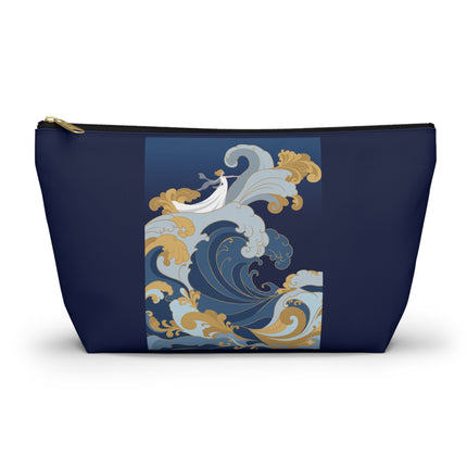 Wave Enchantress Cosmetic Bag – Oceanic Grace & Golden Tides
