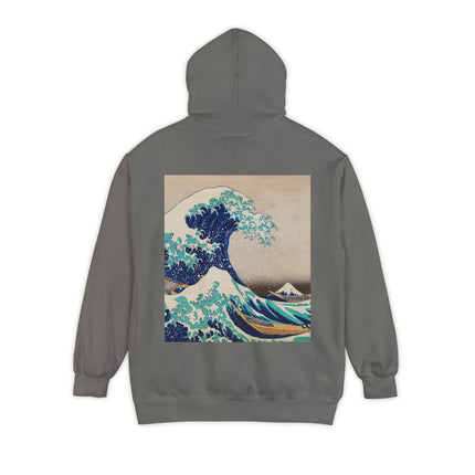The Great Wave off Kanagawa by Katsushika Hokusai Unisex Garment-Dyed Hoodie