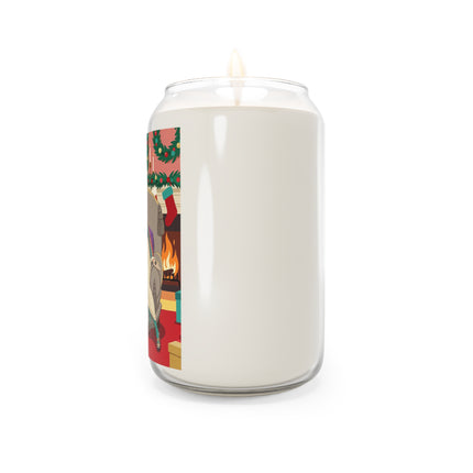 🖤🔥 The Lady Of The Christmas Hearth Scented Soy Candle – Art Deco Holiday Elegance