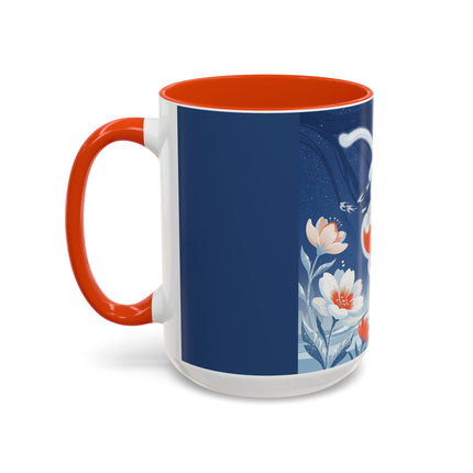 ❄️⛸️ The Winter Skater’s Flight Colorful Mug – Art Deco Floral Fantasy