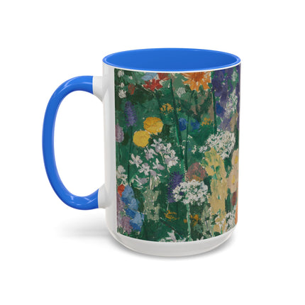 Flowers on the Mountain by August Babberger Colorful Mugs (11oz, 15oz)