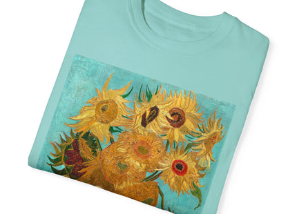 Vase with Twelve Sunflowers by Vincent van Gogh Unisex Garment-Dyed T-shirt