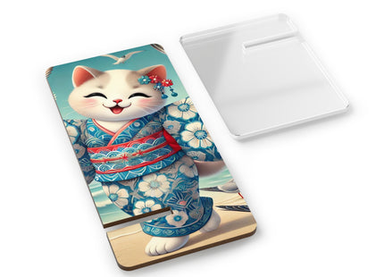 Geisha Kitten by the Seaside Mobile Display Stand for Smartphones