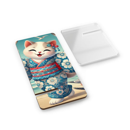 Geisha Kitten by the Seaside Mobile Display Stand for Smartphones