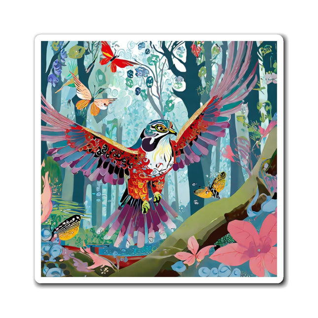 A Colorful Raptor Magnet (3 Sizes)