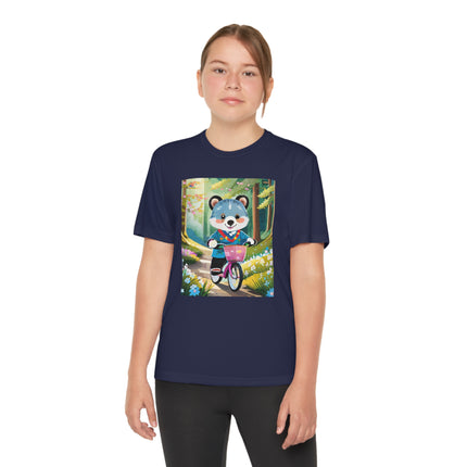 Furry Cyclist Youth Competitor Tee – Woodland Adventure & Playful Charm