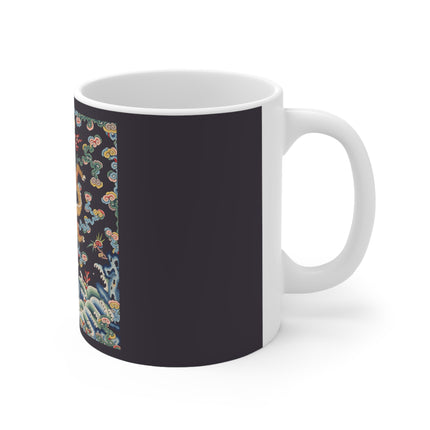 Rank Badge with Dragon with Deer Hooves Ceramic Mug 11oz