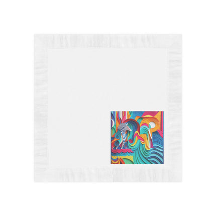 Surfing Zebra White Coined Napkins