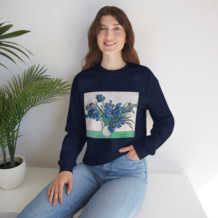 Irises by Vincent Van Gogh Heavy Blend™ Crewneck Sweatshirt