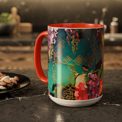 Golden Wisteria Symphony Colorful Mugs (11oz, 15oz)