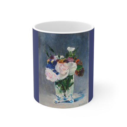 Flowers in a Glass Flask by Jacob de Gheyn II Ceramic Mug 11oz