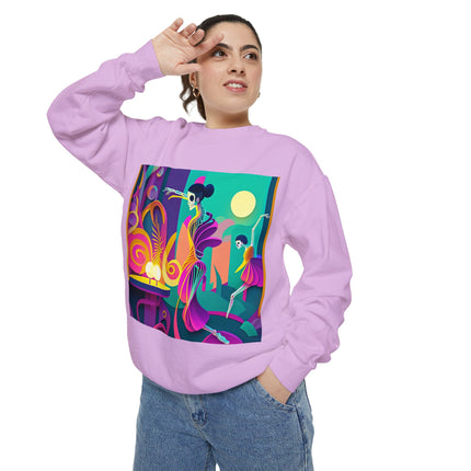 Dance of the Skeleton Ballerinas Unisex Garment-Dyed Sweatshirt