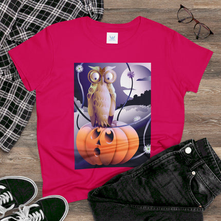 The Startled Pumpkin Women's Midweight Cotton Tee