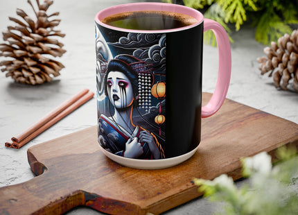 Geisha’s Black Ink Tears Colorful Mugs (11oz, 15oz)