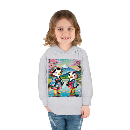 Rainy Day Ducks Toddler Pullover Fleece Hoodie