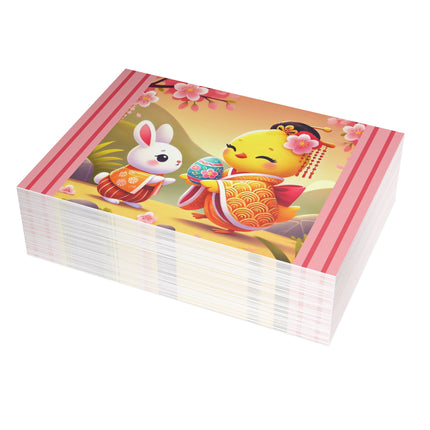 Whimsical Springtime Exchange Postcards (envelopes included) - Bundles of 10, 30, 50 Pieces