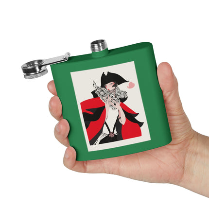 Crimson Masquerade Flask – Dramatic Grace & Bold Elegance