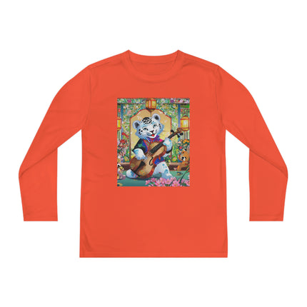 Melodies of the Snow Lion Cub Youth Long Sleeve Competitor Tee – Musical Magic & Enchanted Adventure