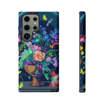 Midnight Floral Reverie Phone Case – Vibrant Bloom & Enchanted Beauty